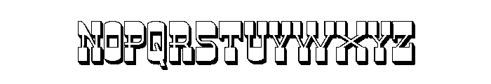Binose Extrude Font LOWERCASE