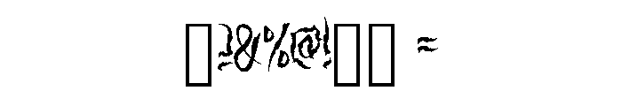 Binsruh Regular Font OTHER CHARS