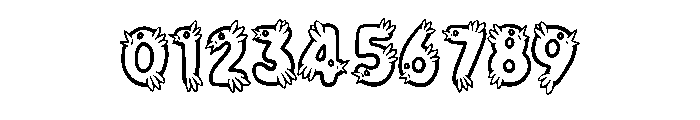 Bird Cartoon Alphabet B Regular Font OTHER CHARS
