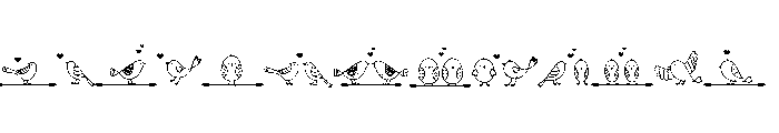 Bird Doodle Font UPPERCASE