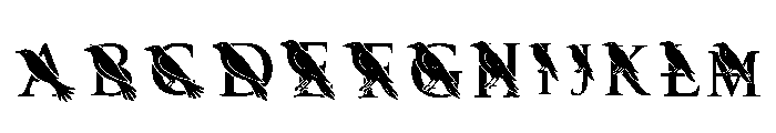 Bird Font Regular Font UPPERCASE