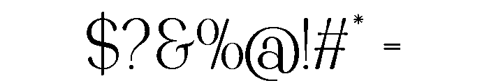 Biresta Midnight Regular Font OTHER CHARS