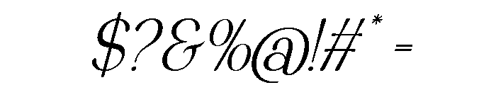 Biresta Midnight Slant Regular Font OTHER CHARS