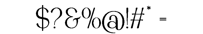 BirestaMidnight-Regular Font OTHER CHARS