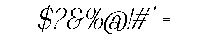 BirestaMidnightSlant-Regular Font OTHER CHARS