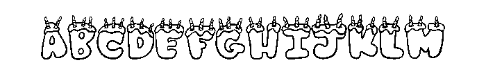 Birthday Cake By Squeeb Regular FONT
