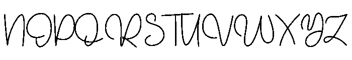 Birthday Deluxs Font UPPERCASE