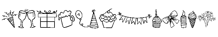 Birthday Joy Font UPPERCASE