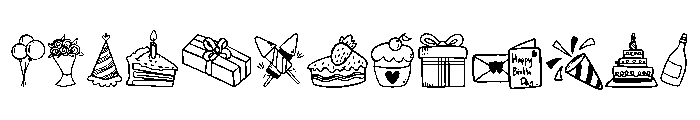Birthday Joy Font LOWERCASE