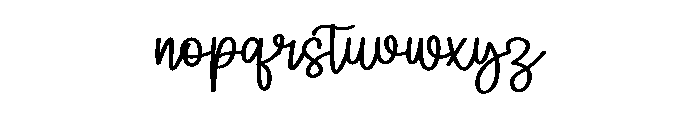 Birthday Script Font LOWERCASE