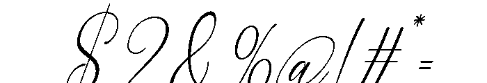 Birthday Signature Conden Slant Font OTHER CHARS