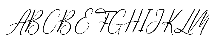 Birthday Signature Conden Slant Font UPPERCASE