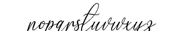Birthday Signature Conden Slant Font LOWERCASE