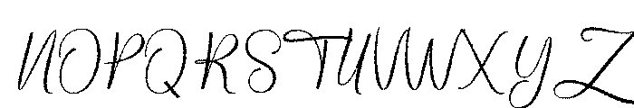 Birthday Signature Distort Reg Font UPPERCASE