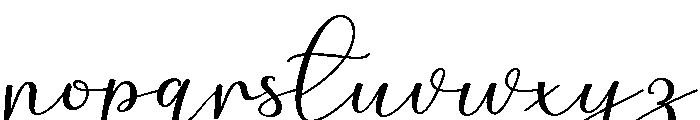 Birthday Signature Expanded Reg Font LOWERCASE