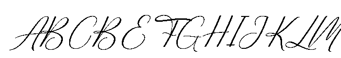 Birthday Signature Slant 19 Reg Font UPPERCASE