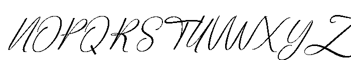 Birthday Signature Slant 19 Reg Font UPPERCASE