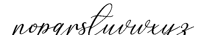Birthday Signature Slant 19 Reg Font LOWERCASE