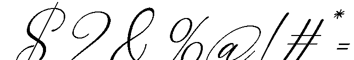 Birthday Signature Slant 23 Reg Font OTHER CHARS