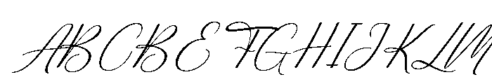 Birthday Signature Slant 23 Reg Font UPPERCASE