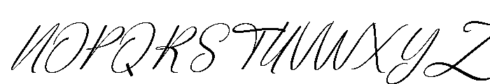 Birthday Signature Slant 23 Reg Font UPPERCASE