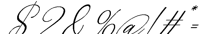 Birthday Signature Slant 29 Reg Font OTHER CHARS