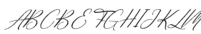 Birthday Signature Slant 29 Reg Font UPPERCASE