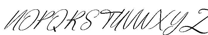 Birthday Signature Slant 29 Reg Font UPPERCASE