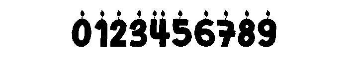 BirthdayCandle-1 Font OTHER CHARS
