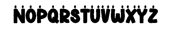 BirthdayCandle-2 Font LOWERCASE