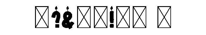 BirthdayCandle-4 Font OTHER CHARS