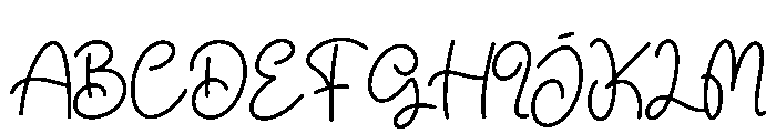 Birthdays Regular Font UPPERCASE