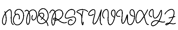 Birthdays Regular Font UPPERCASE