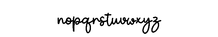 Birthdays Regular Font LOWERCASE