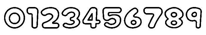 Biscuit Soda Outline Font OTHER CHARS