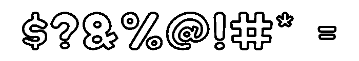 Biscuit Soda Outline Font OTHER CHARS