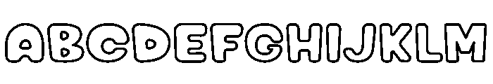 Biscuit Soda Outline Font UPPERCASE