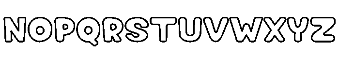 Biscuit Soda Outline Font UPPERCASE