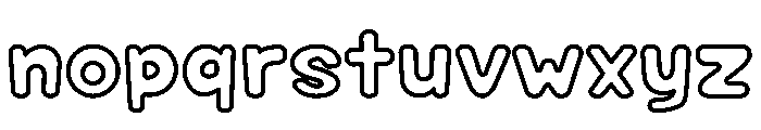 Biscuit Soda Outline Font LOWERCASE