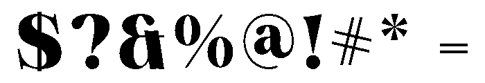 Bistok-Regular Font OTHER CHARS