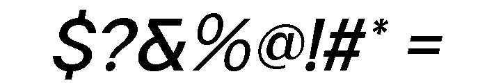 Biyonix Italic Font OTHER CHARS