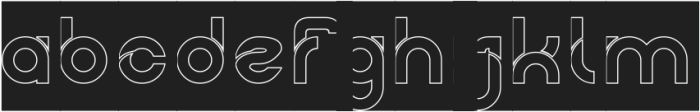 BICYCLE-Hollow-Inverse otf (400) Font LOWERCASE
