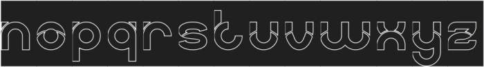 BICYCLE-Hollow-Inverse otf (400) Font LOWERCASE