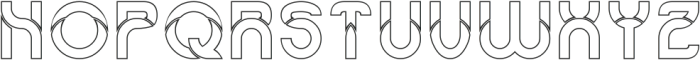 BICYCLE-Hollow otf (400) Font UPPERCASE