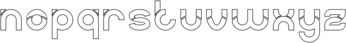 BICYCLE-Hollow otf (400) Font LOWERCASE