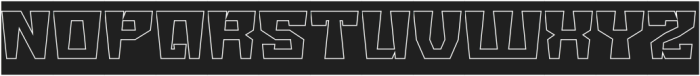 BIG GIANT-Hollow-Inverse otf (400) Font UPPERCASE