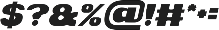 BIG POWER Bold Italic otf (700) Font OTHER CHARS