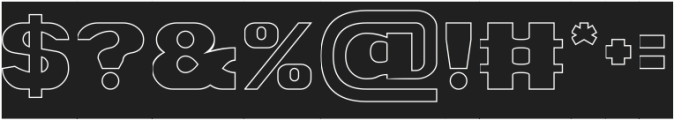 BIG POWER-Hollow-Inverse otf (400) Font OTHER CHARS