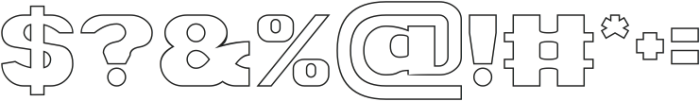 BIG POWER-Hollow otf (400) Font OTHER CHARS