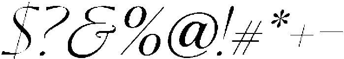 BITORIA - Italic Italic otf (400) Font OTHER CHARS